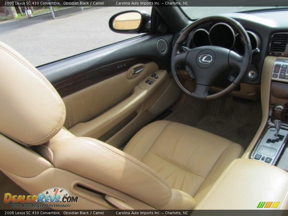 2008 Lexus SC 430 Convertible Obsidian Black / Camel Photo #14