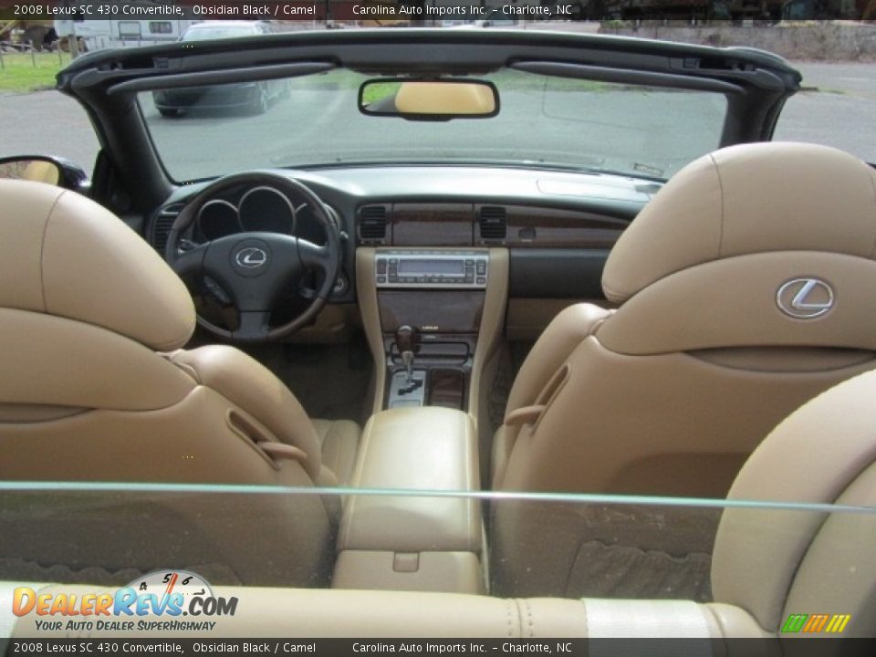 2008 Lexus SC 430 Convertible Obsidian Black / Camel Photo #15