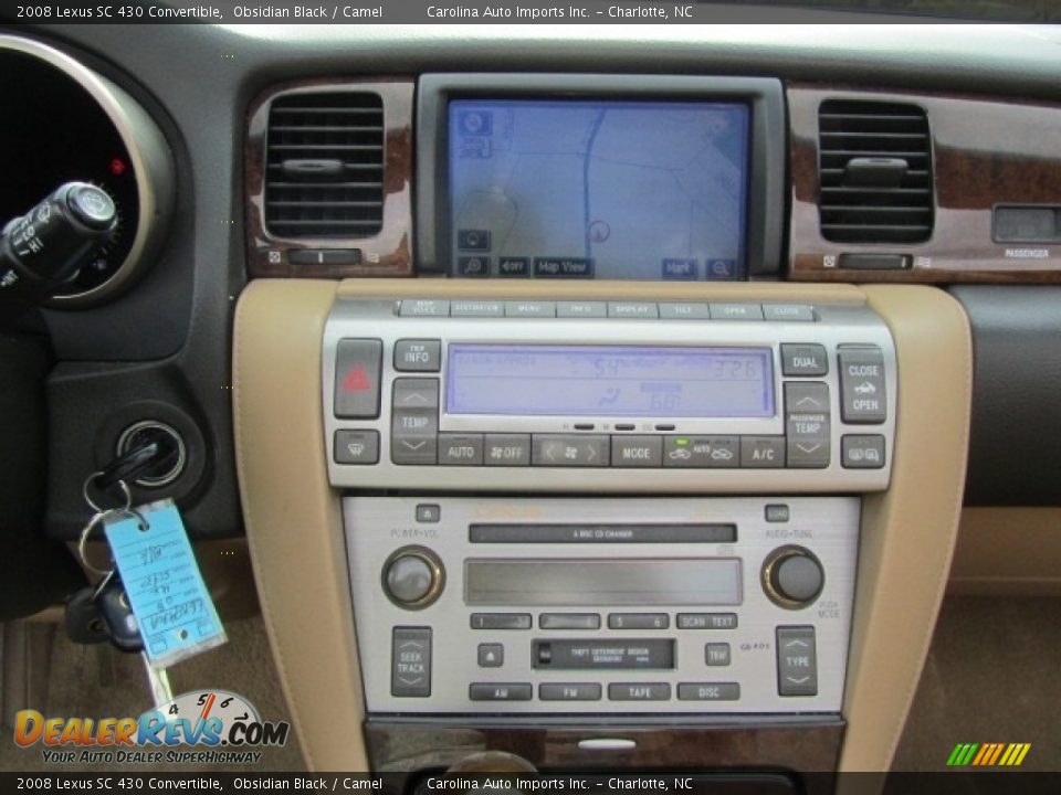 2008 Lexus SC 430 Convertible Obsidian Black / Camel Photo #17