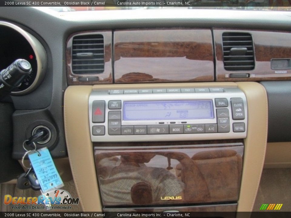 2008 Lexus SC 430 Convertible Obsidian Black / Camel Photo #18