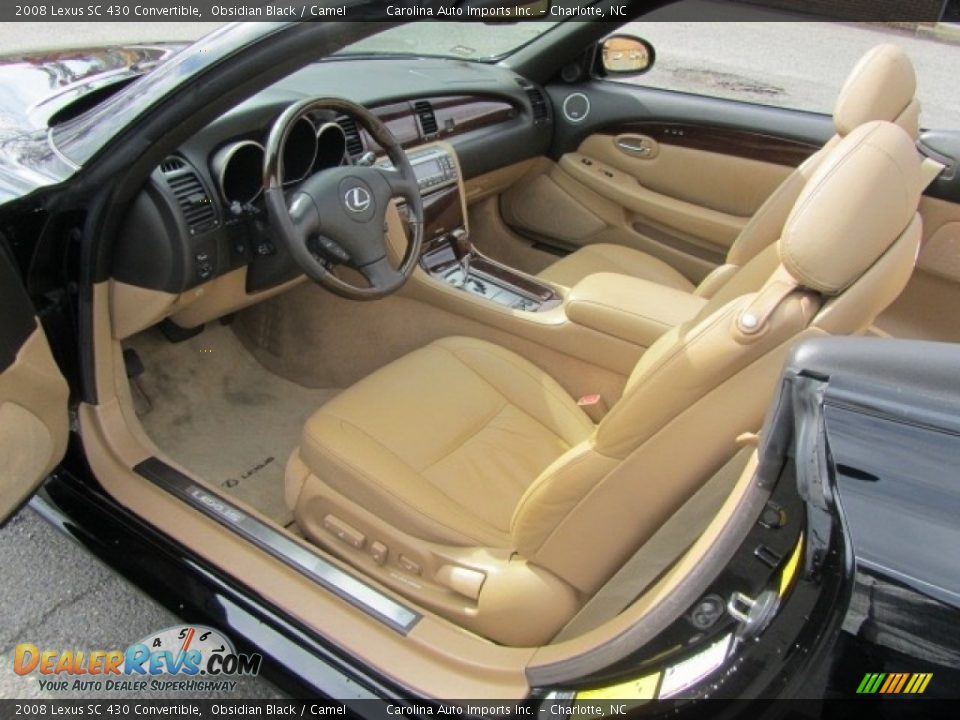 2008 Lexus SC 430 Convertible Obsidian Black / Camel Photo #19