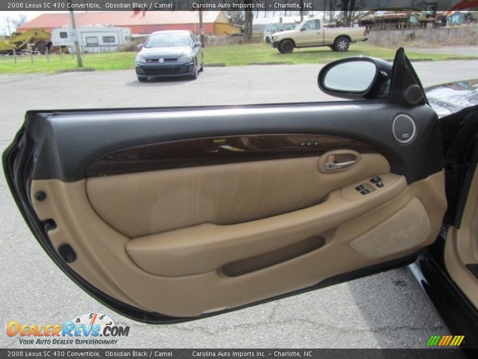 2008 Lexus SC 430 Convertible Obsidian Black / Camel Photo #20