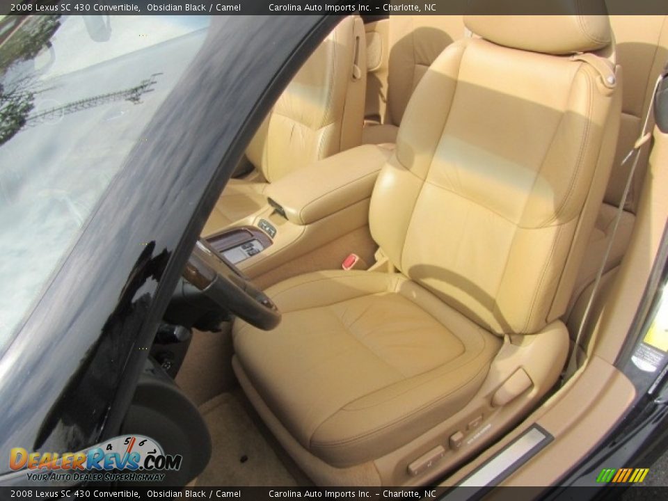 2008 Lexus SC 430 Convertible Obsidian Black / Camel Photo #21