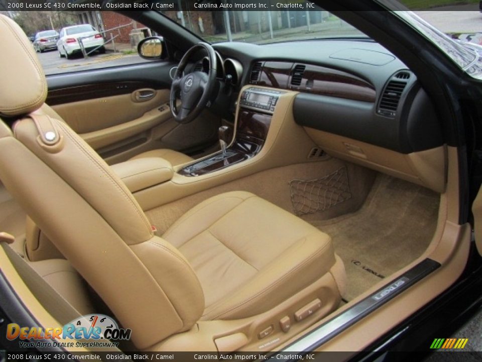 2008 Lexus SC 430 Convertible Obsidian Black / Camel Photo #23
