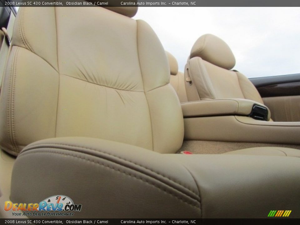 2008 Lexus SC 430 Convertible Obsidian Black / Camel Photo #24