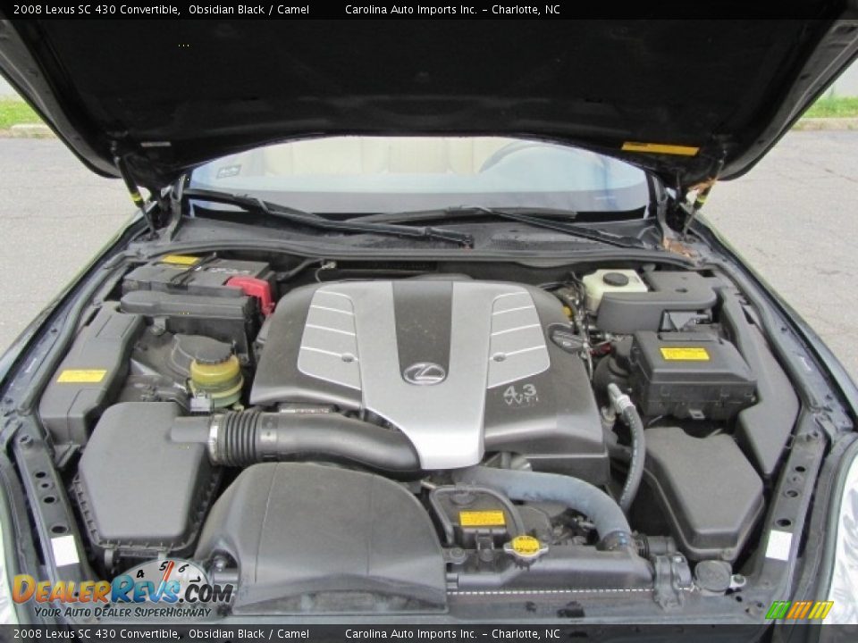 2008 Lexus SC 430 Convertible Obsidian Black / Camel Photo #25