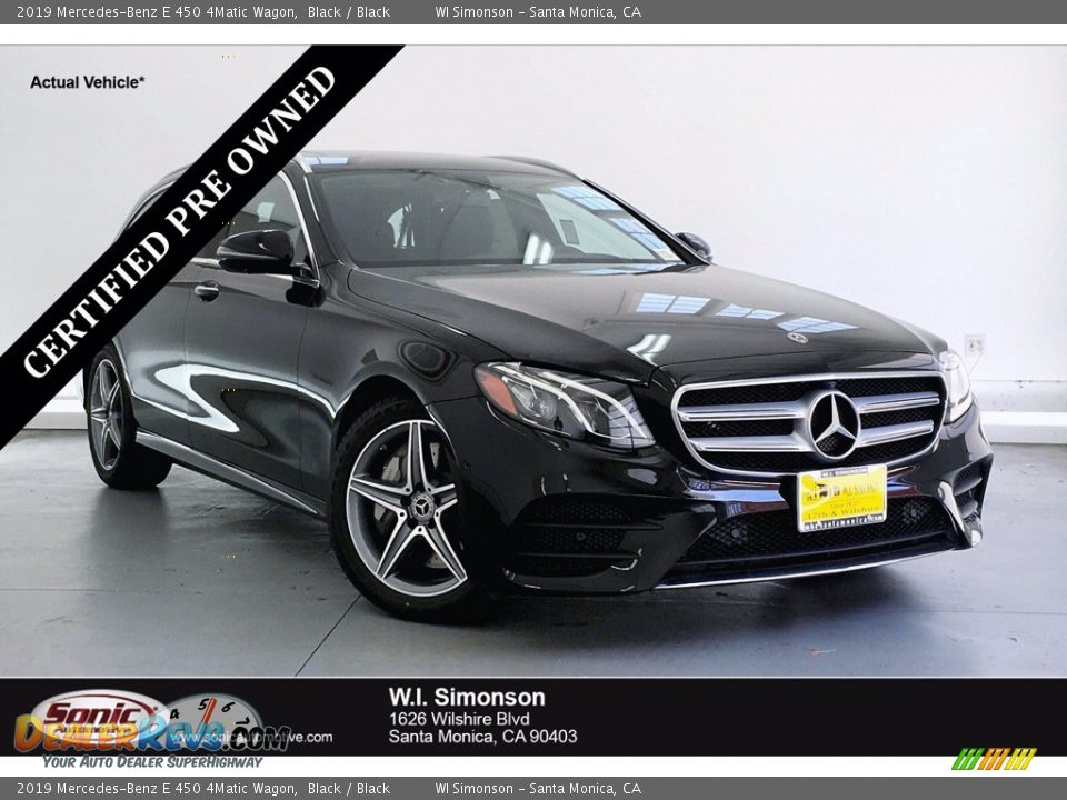 2019 Mercedes-Benz E 450 4Matic Wagon Black / Black Photo #1