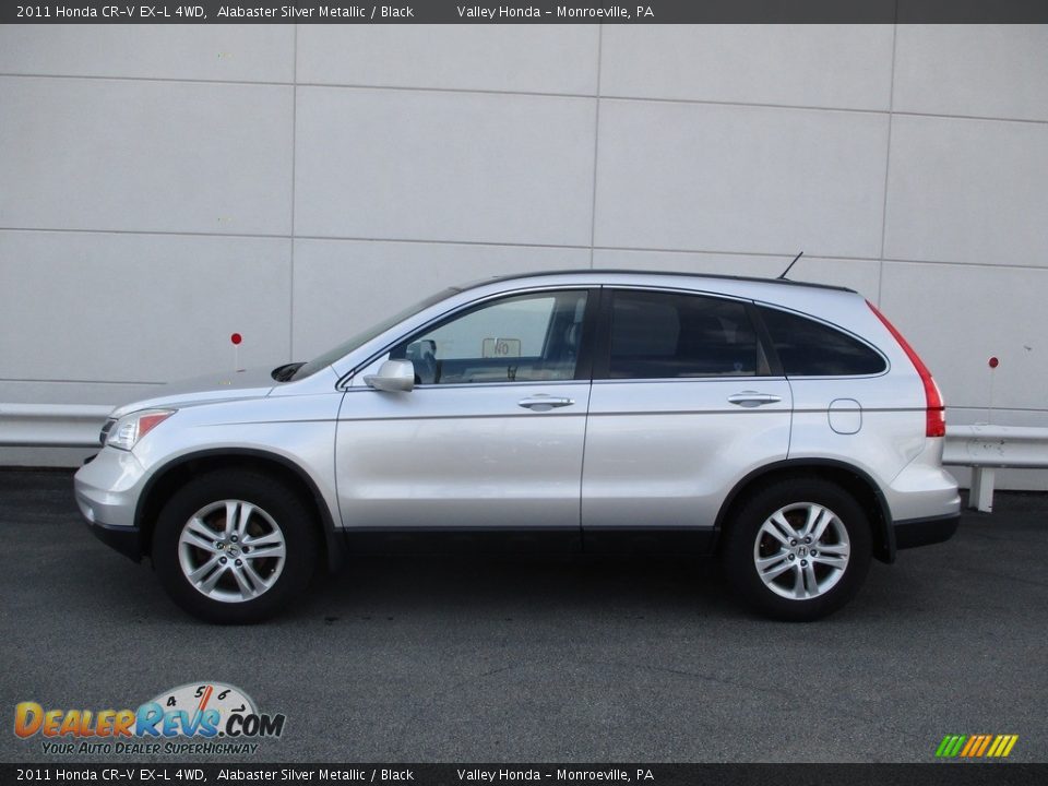 2011 Honda CR-V EX-L 4WD Alabaster Silver Metallic / Black Photo #2