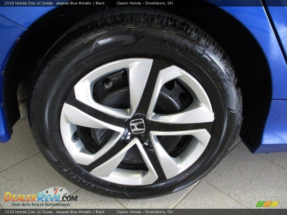 2018 Honda Civic LX Sedan Aegean Blue Metallic / Black Photo #6