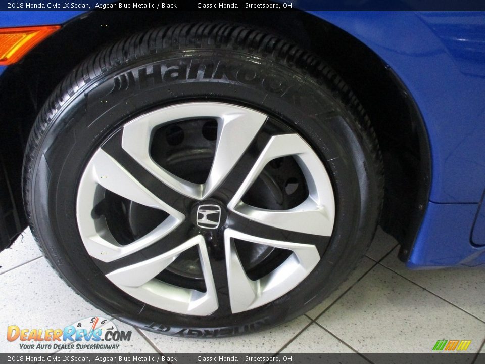 2018 Honda Civic LX Sedan Aegean Blue Metallic / Black Photo #12