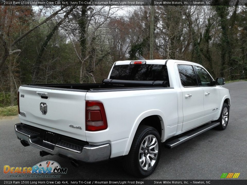 2019 Ram 1500 Long Horn Crew Cab 4x4 Ivory Tri–Coat / Mountain Brown/Light Frost Beige Photo #6