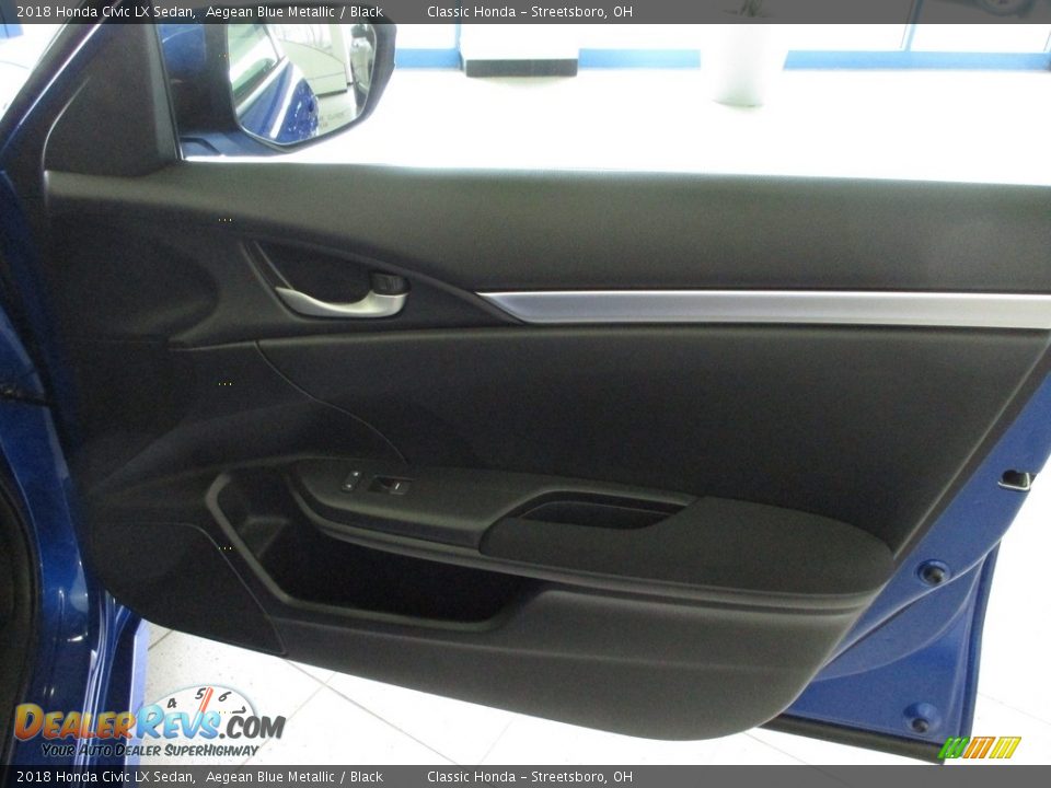 2018 Honda Civic LX Sedan Aegean Blue Metallic / Black Photo #14