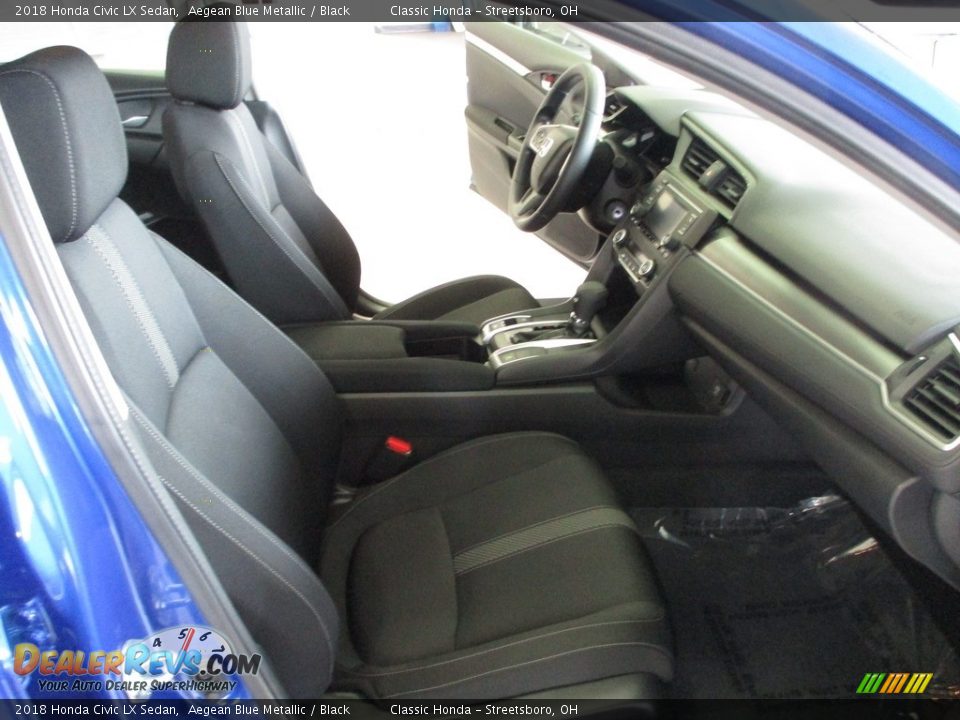 2018 Honda Civic LX Sedan Aegean Blue Metallic / Black Photo #16
