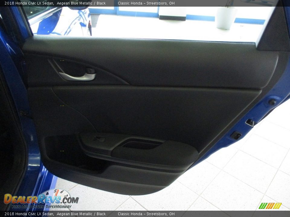 2018 Honda Civic LX Sedan Aegean Blue Metallic / Black Photo #17