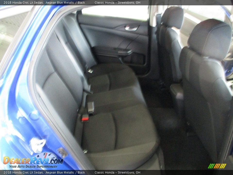 2018 Honda Civic LX Sedan Aegean Blue Metallic / Black Photo #19