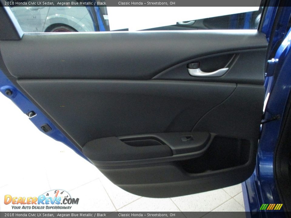 2018 Honda Civic LX Sedan Aegean Blue Metallic / Black Photo #22