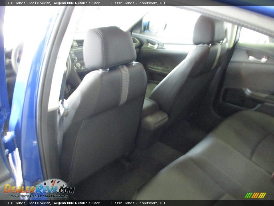 2018 Honda Civic LX Sedan Aegean Blue Metallic / Black Photo #23
