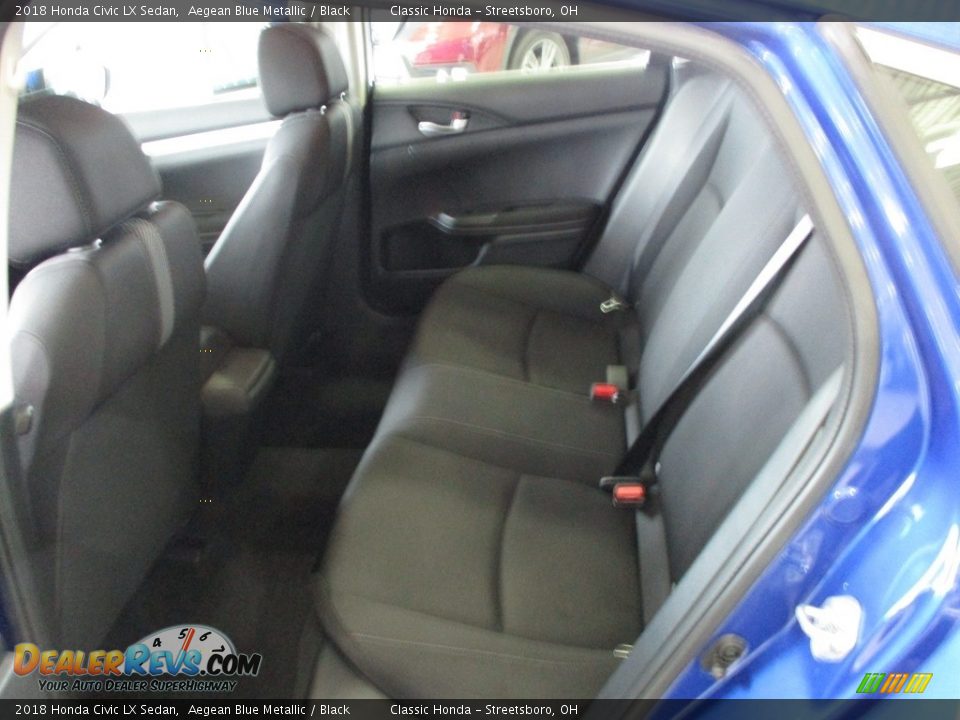 2018 Honda Civic LX Sedan Aegean Blue Metallic / Black Photo #24