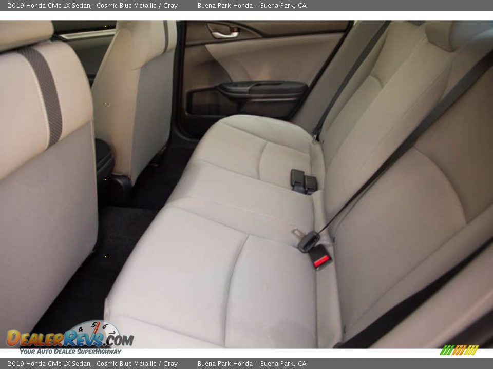 2019 Honda Civic LX Sedan Cosmic Blue Metallic / Gray Photo #4