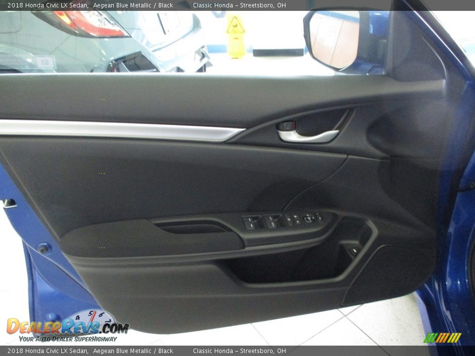 2018 Honda Civic LX Sedan Aegean Blue Metallic / Black Photo #25