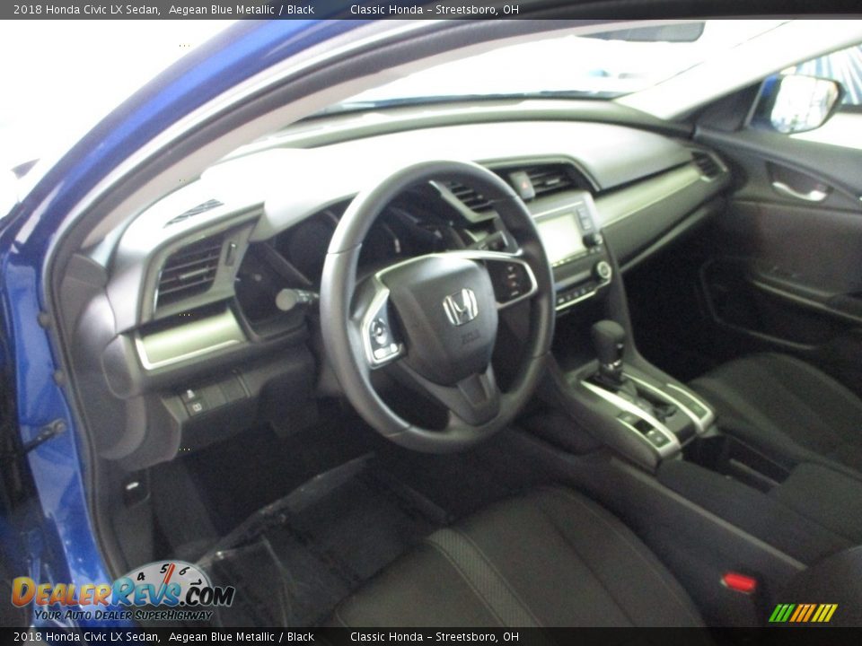 2018 Honda Civic LX Sedan Aegean Blue Metallic / Black Photo #26