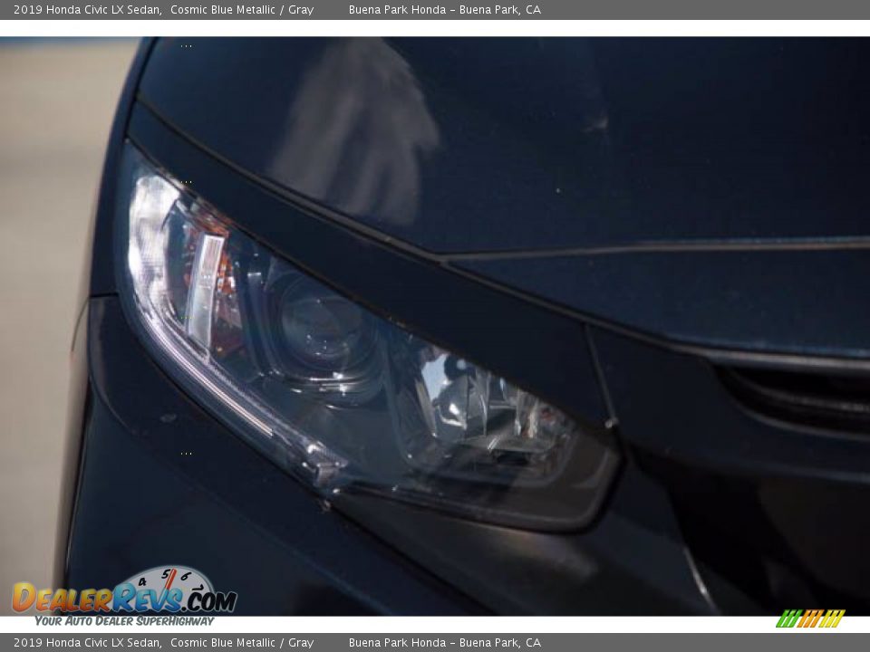 2019 Honda Civic LX Sedan Cosmic Blue Metallic / Gray Photo #8