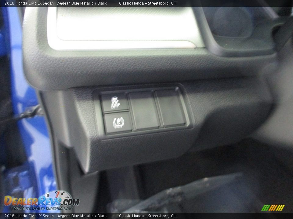 2018 Honda Civic LX Sedan Aegean Blue Metallic / Black Photo #28