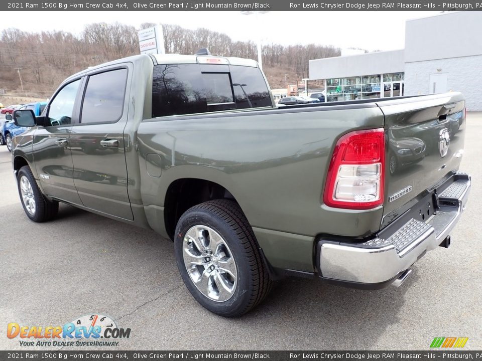 2021 Ram 1500 Big Horn Crew Cab 4x4 Olive Green Pearl / Light Mountain Brown/Black Photo #3