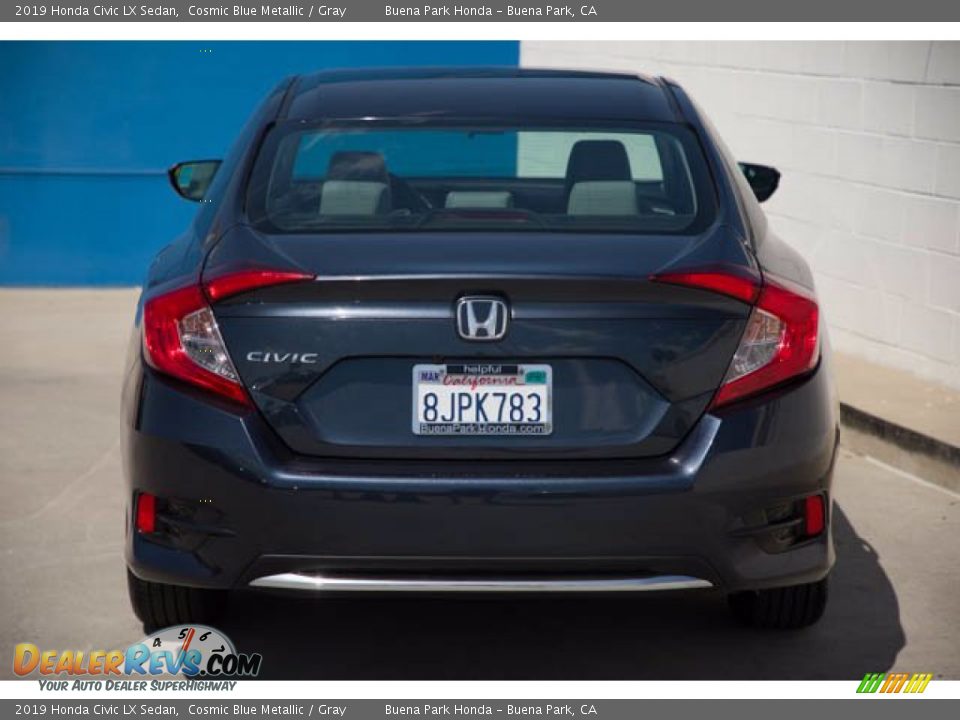 2019 Honda Civic LX Sedan Cosmic Blue Metallic / Gray Photo #11