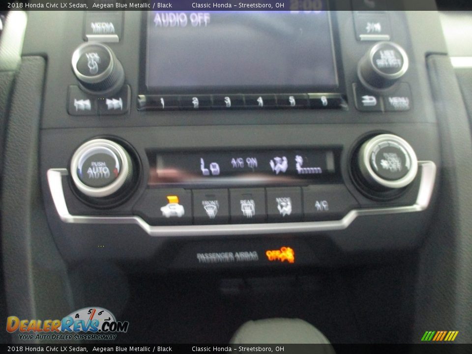 2018 Honda Civic LX Sedan Aegean Blue Metallic / Black Photo #33