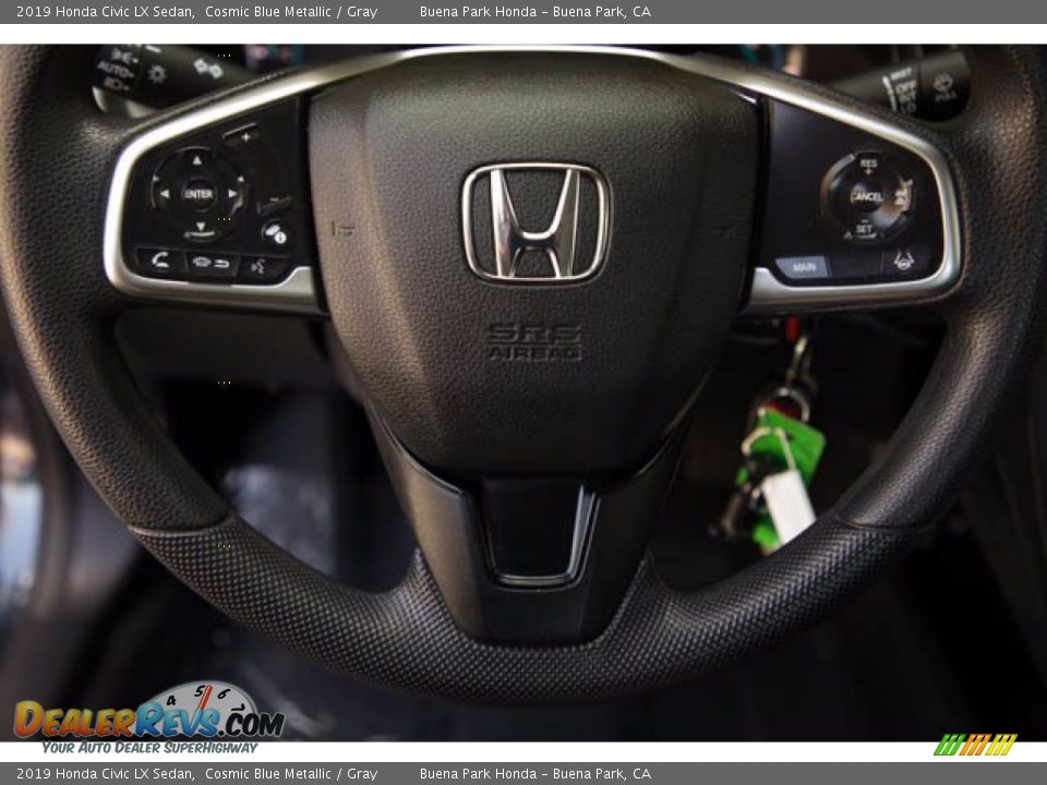 2019 Honda Civic LX Sedan Cosmic Blue Metallic / Gray Photo #15