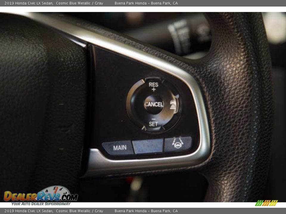 2019 Honda Civic LX Sedan Cosmic Blue Metallic / Gray Photo #17