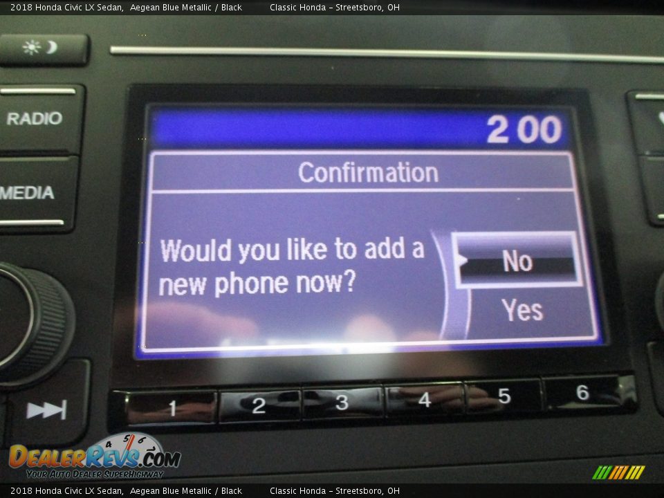 2018 Honda Civic LX Sedan Aegean Blue Metallic / Black Photo #36