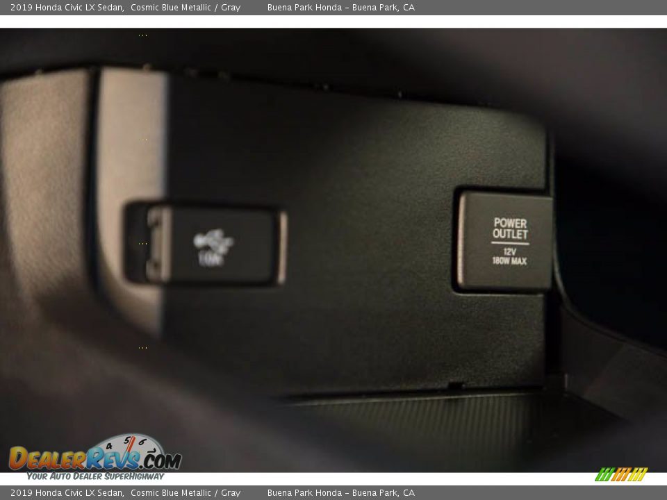 2019 Honda Civic LX Sedan Cosmic Blue Metallic / Gray Photo #18