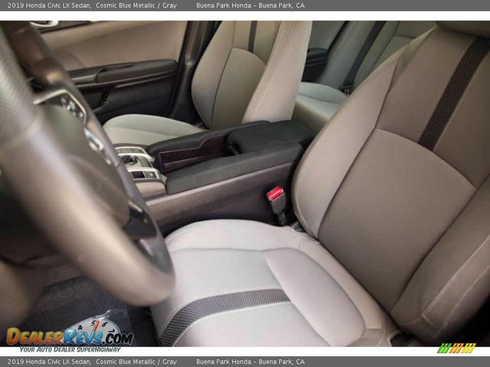 2019 Honda Civic LX Sedan Cosmic Blue Metallic / Gray Photo #19