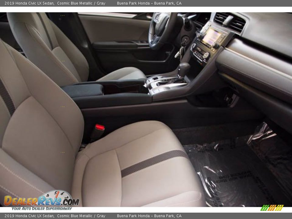 2019 Honda Civic LX Sedan Cosmic Blue Metallic / Gray Photo #24