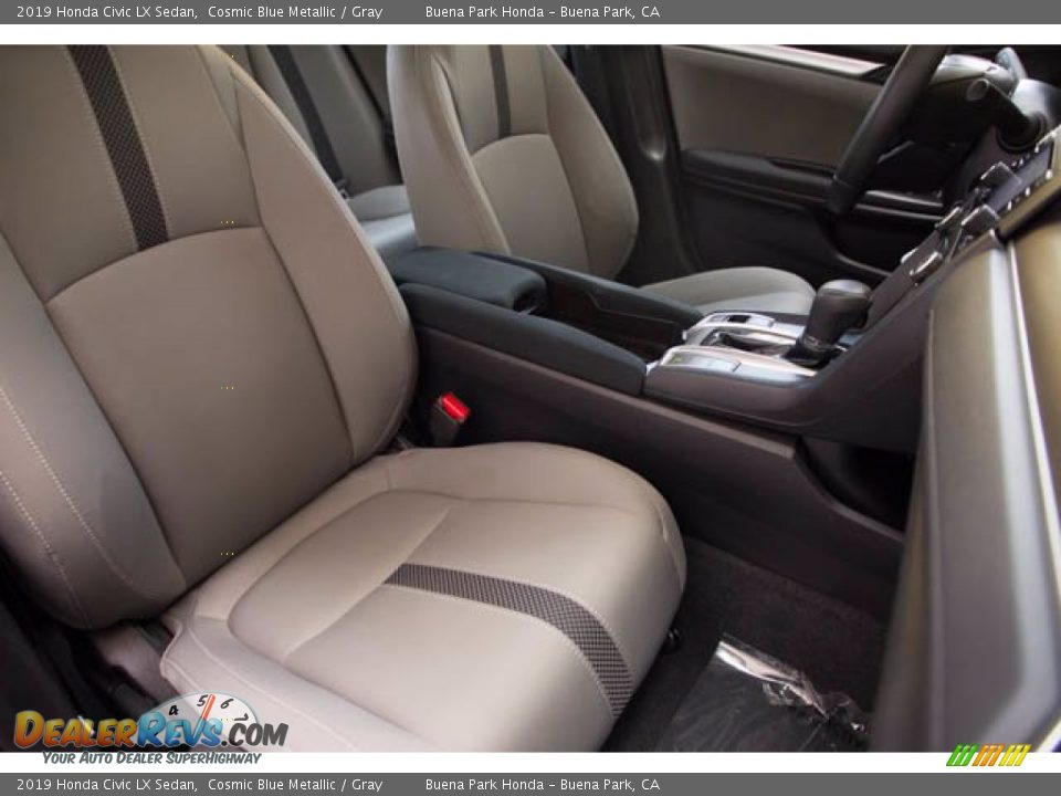 2019 Honda Civic LX Sedan Cosmic Blue Metallic / Gray Photo #25
