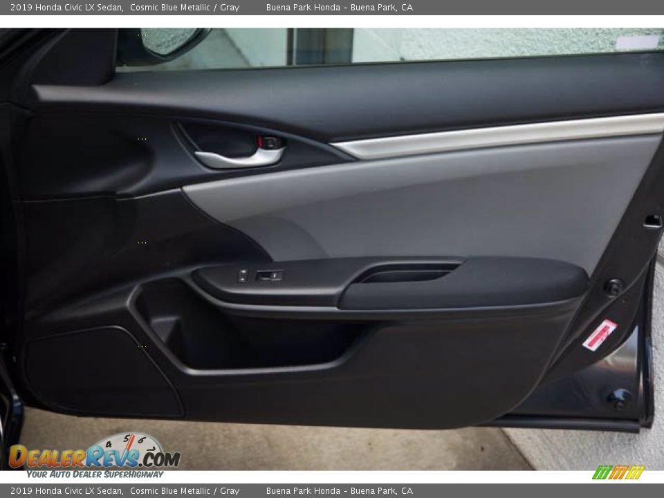2019 Honda Civic LX Sedan Cosmic Blue Metallic / Gray Photo #33
