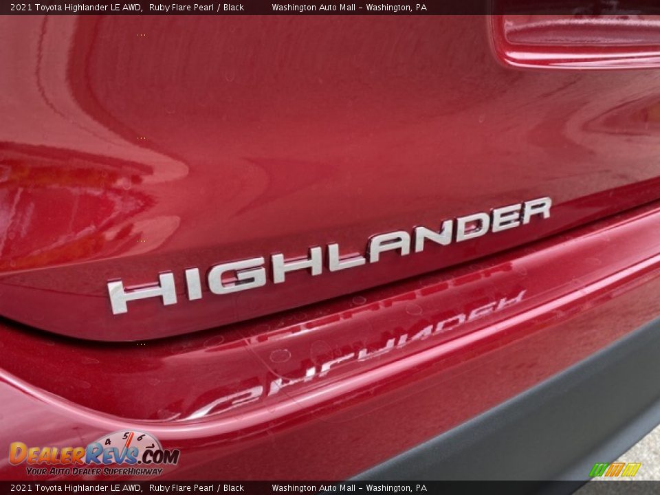 2021 Toyota Highlander LE AWD Ruby Flare Pearl / Black Photo #23