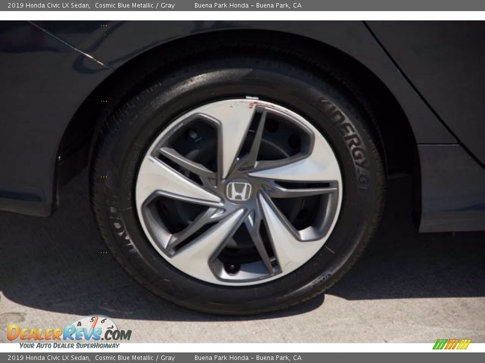 2019 Honda Civic LX Sedan Cosmic Blue Metallic / Gray Photo #35