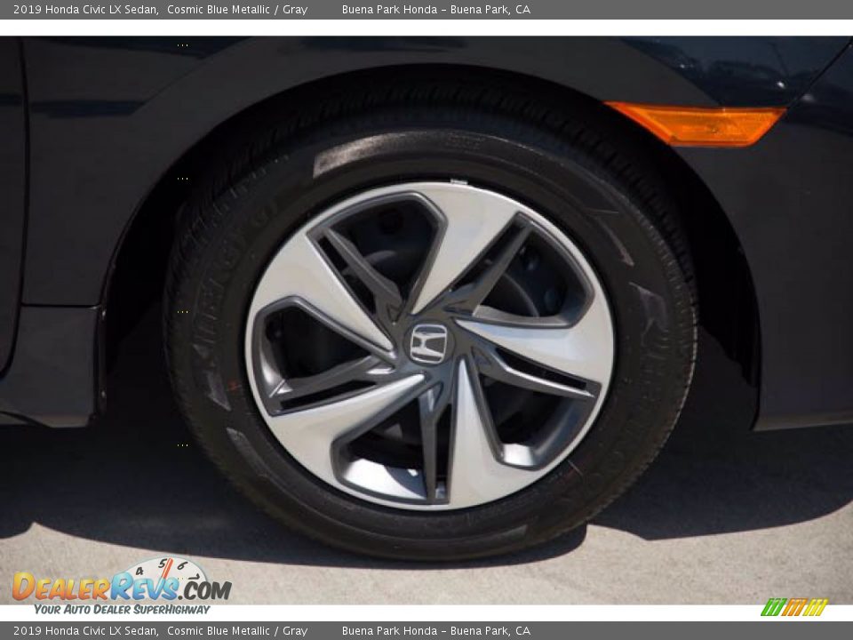 2019 Honda Civic LX Sedan Cosmic Blue Metallic / Gray Photo #36