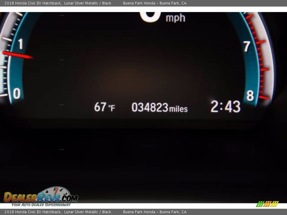 2018 Honda Civic EX Hatchback Lunar Silver Metallic / Black Photo #6