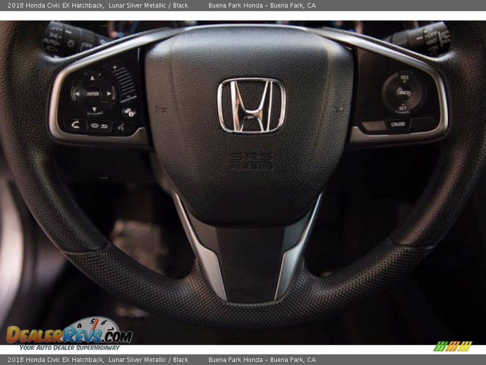 2018 Honda Civic EX Hatchback Lunar Silver Metallic / Black Photo #13