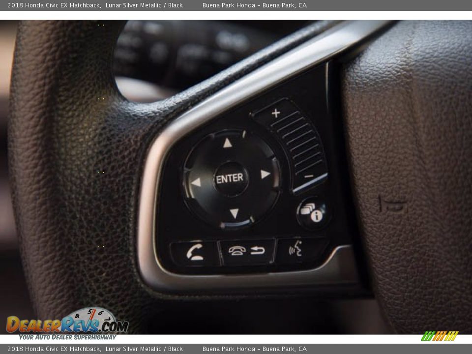 2018 Honda Civic EX Hatchback Lunar Silver Metallic / Black Photo #14