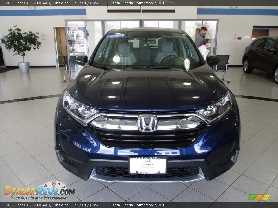 2019 Honda CR-V LX AWD Obsidian Blue Pearl / Gray Photo #2