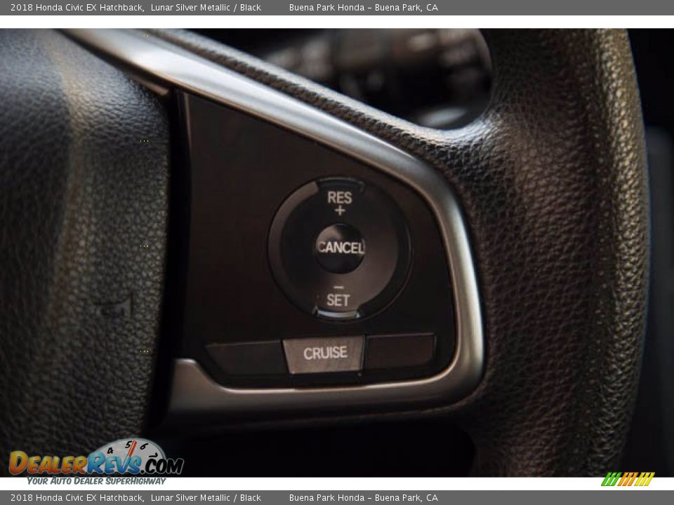 2018 Honda Civic EX Hatchback Lunar Silver Metallic / Black Photo #15