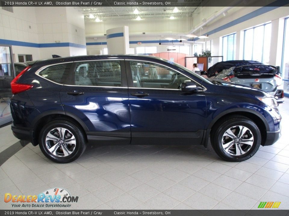 2019 Honda CR-V LX AWD Obsidian Blue Pearl / Gray Photo #4