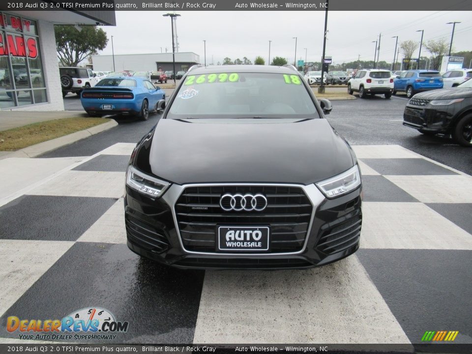 2018 Audi Q3 2.0 TFSI Premium Plus quattro Brilliant Black / Rock Gray Photo #2