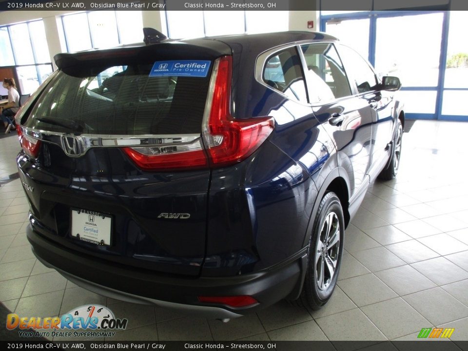 2019 Honda CR-V LX AWD Obsidian Blue Pearl / Gray Photo #7