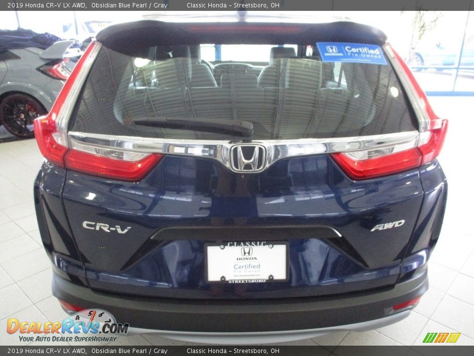 2019 Honda CR-V LX AWD Obsidian Blue Pearl / Gray Photo #8